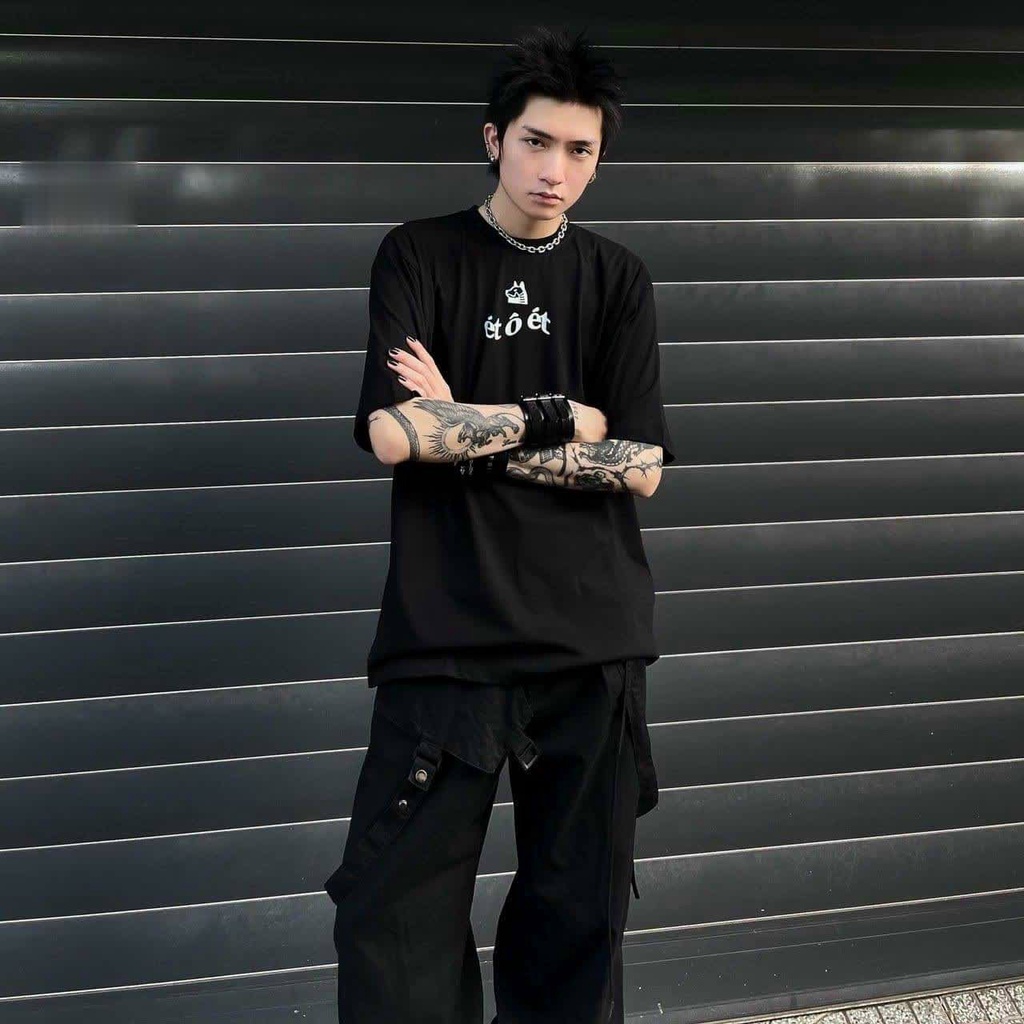 Áo thun Tay Lỡ Nam Nữ ÉT Ô ÉT in hai mặt thun cotton mềm cổ tròn gây bão thị trường việt