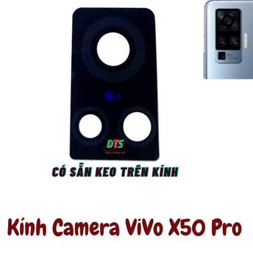 Kính camera vivo x50 pro có sẵn keo