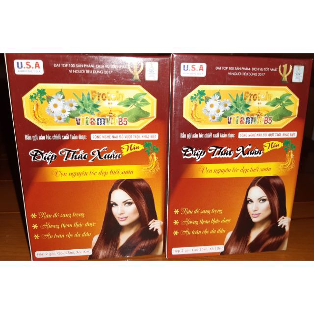 Dầu gội Diệp Thảo Xuân Màu nâu đỏ | BigBuy360 - bigbuy360.vn