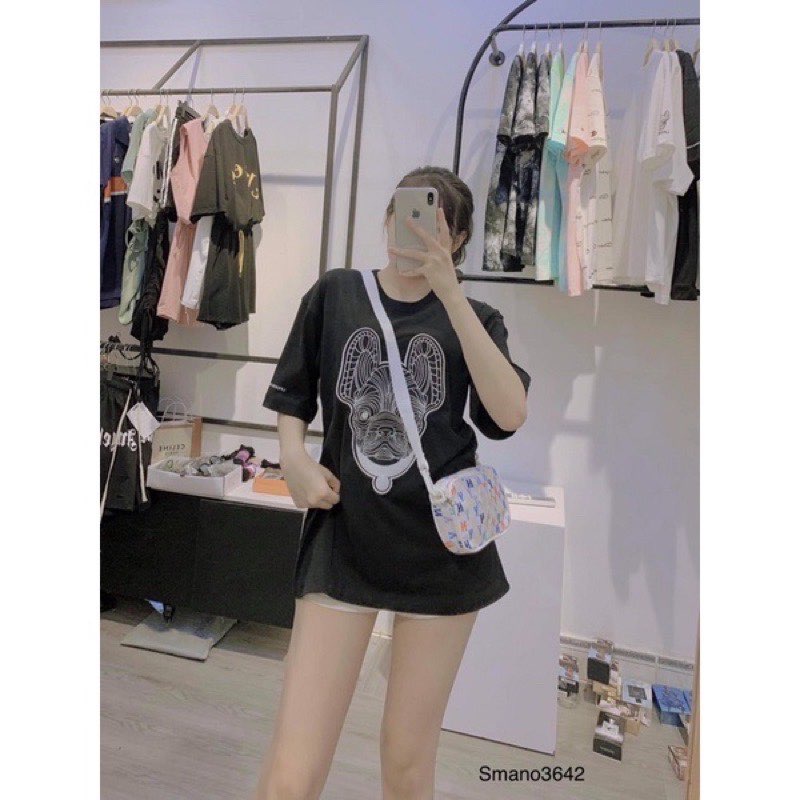 Áo Phông Unisex Mặt Chó Freesize | Áo Thun Form Thụng Tay Lỡ in hình mặt chó
