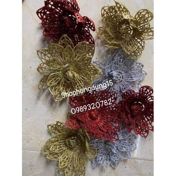 Hoa sen nhũ trang trí tháp bánh, oản tài lộc, decor....