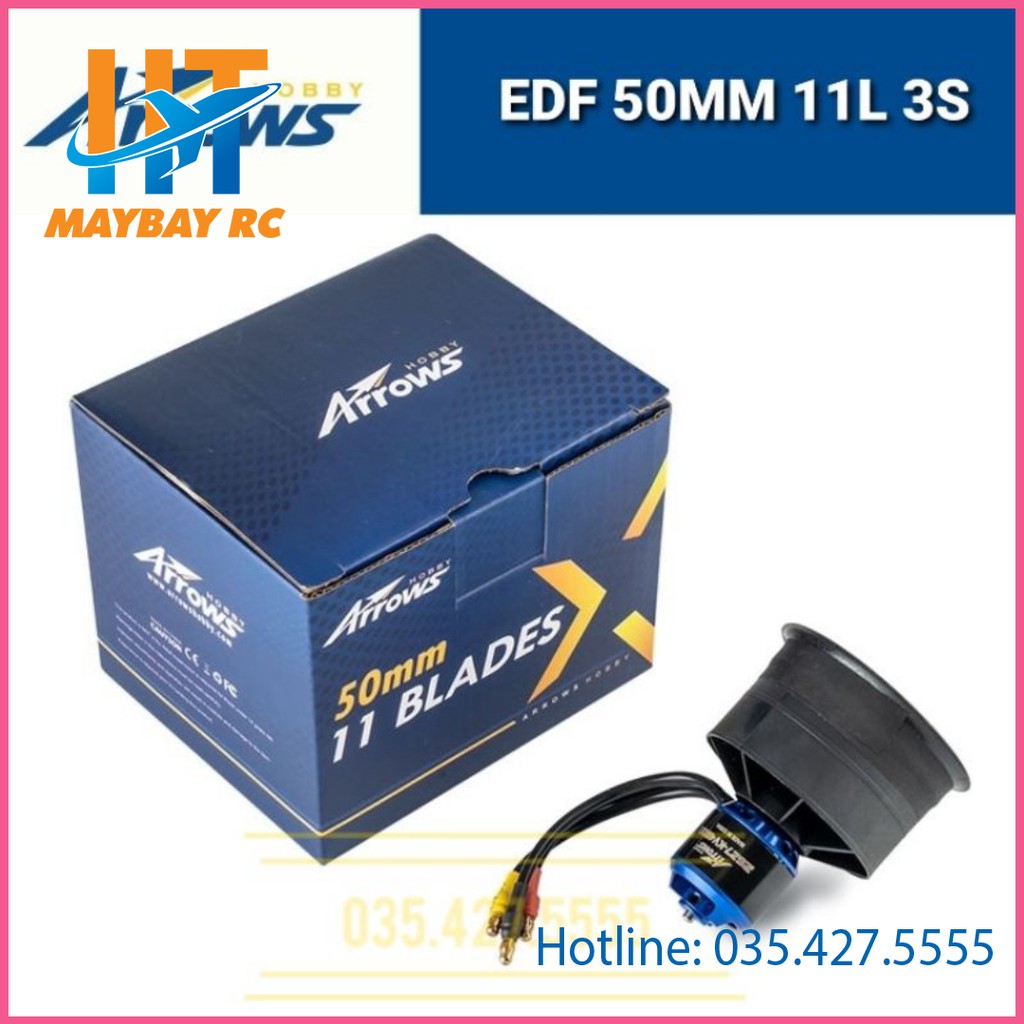 Động cơ Ducted Fan 50mm 11 lá 3S Arrows Rc