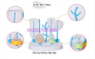 Giá úp bình sữa có nắp đậy cho bé