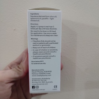 Xịt tan ráy tai cho bé Cleanears Kid 30ml Úc