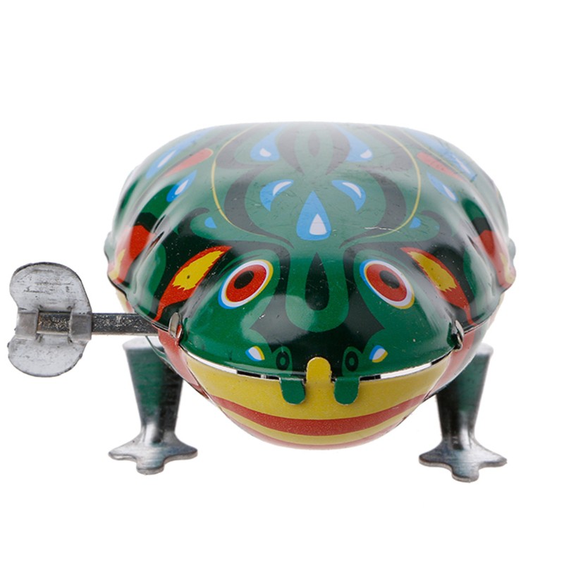 ★TOY♣ Metal Wind-up Jumping Frog Clockwork Tin Toys Children Funny  Game Vintage Doll
