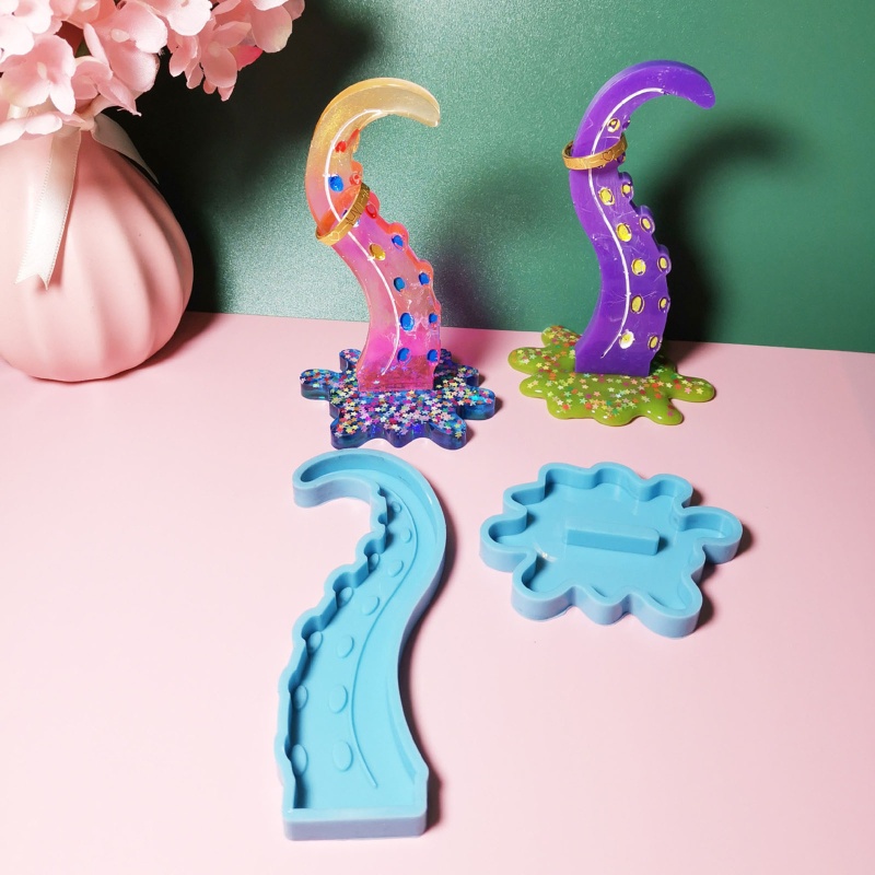 Khuôn Silicone Hình Bạch Tuộc Dùng Trưng Bày Nhẫn DIY