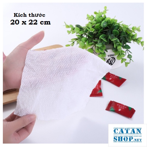 Gói 20 Khăn giấy nén Hàn Quốc siêu thấm hút Khăn lau mặt dùng 1 Lần Bông Cotton Bông Tẩy TGD563-KNen-Do