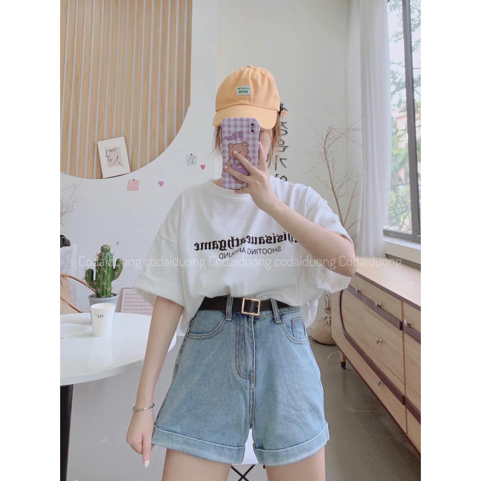 Áo phông tay lỡ nữ form rộng , áo thun unisex oversize cho nam nữ 3158 Queenshop