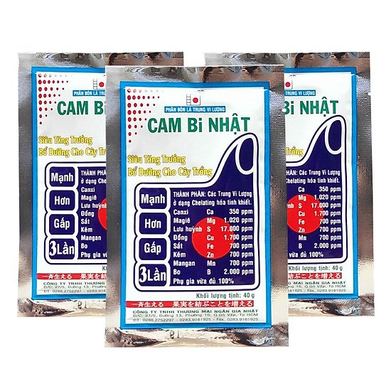 Phân bón vi lượng CamBi Nhật 308 (gói 40gr)
