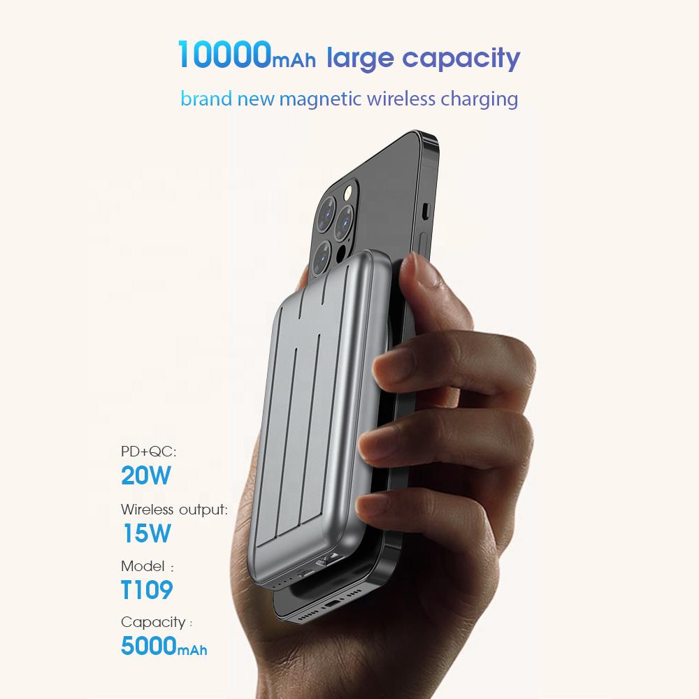 Sạc Dự Phòng Không Dây Từ Tính Mini 10000mah