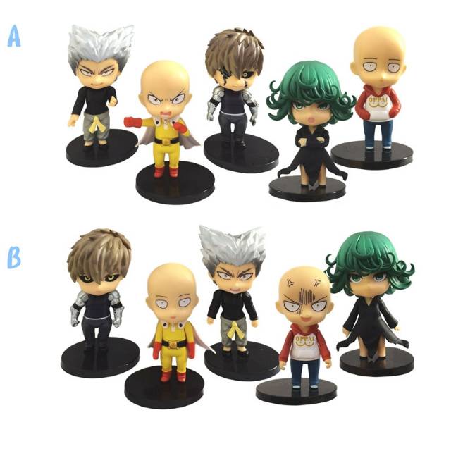 Set 5 Mô Hình Đồ Chơi Nhân Vật Saitama Sensei Genos Cannon Trong Phim One Punch Man