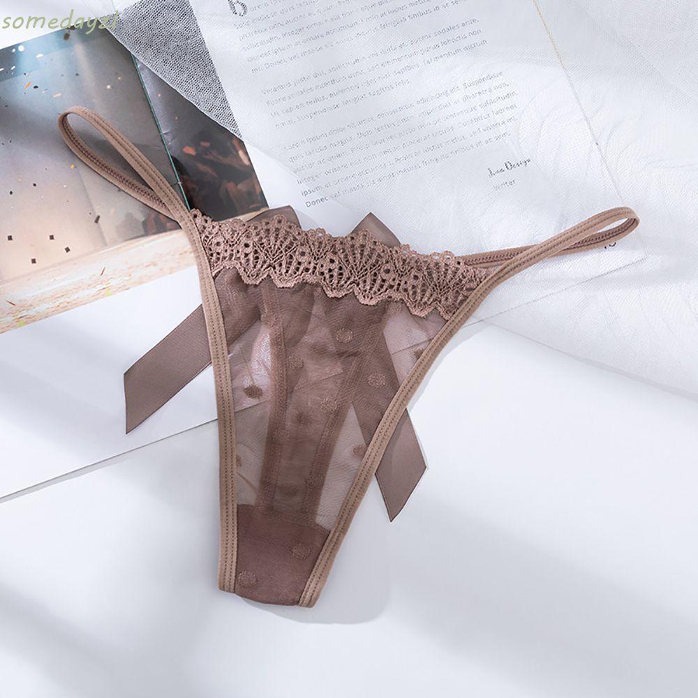 Quần lót vải lưới mềm mại không đường may đính nơ nhiều màu tùy chọn quyến rũ cho nữ