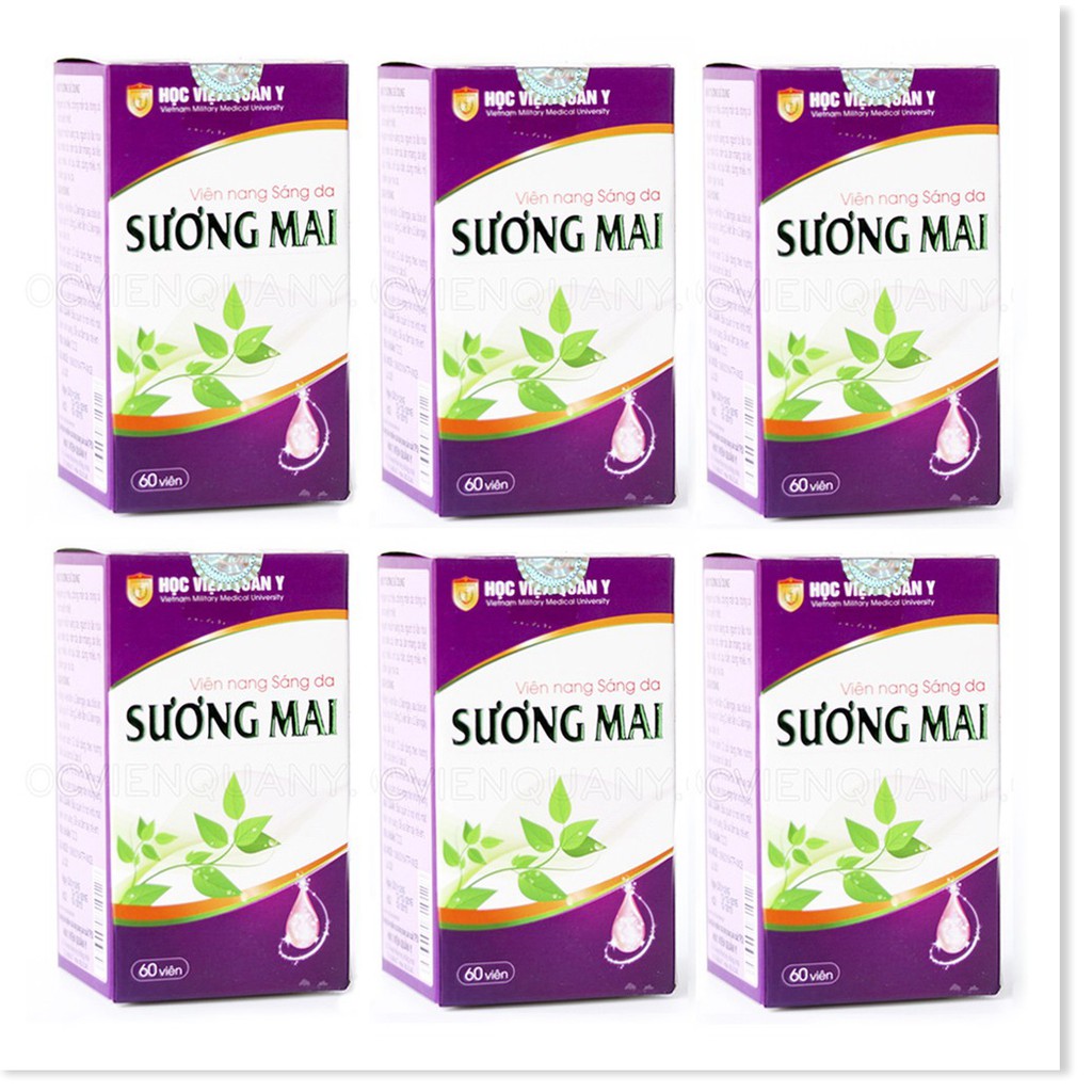 Liệu trình 6 hộp viên uống sáng da Sương Mai Học Viện Quân Y