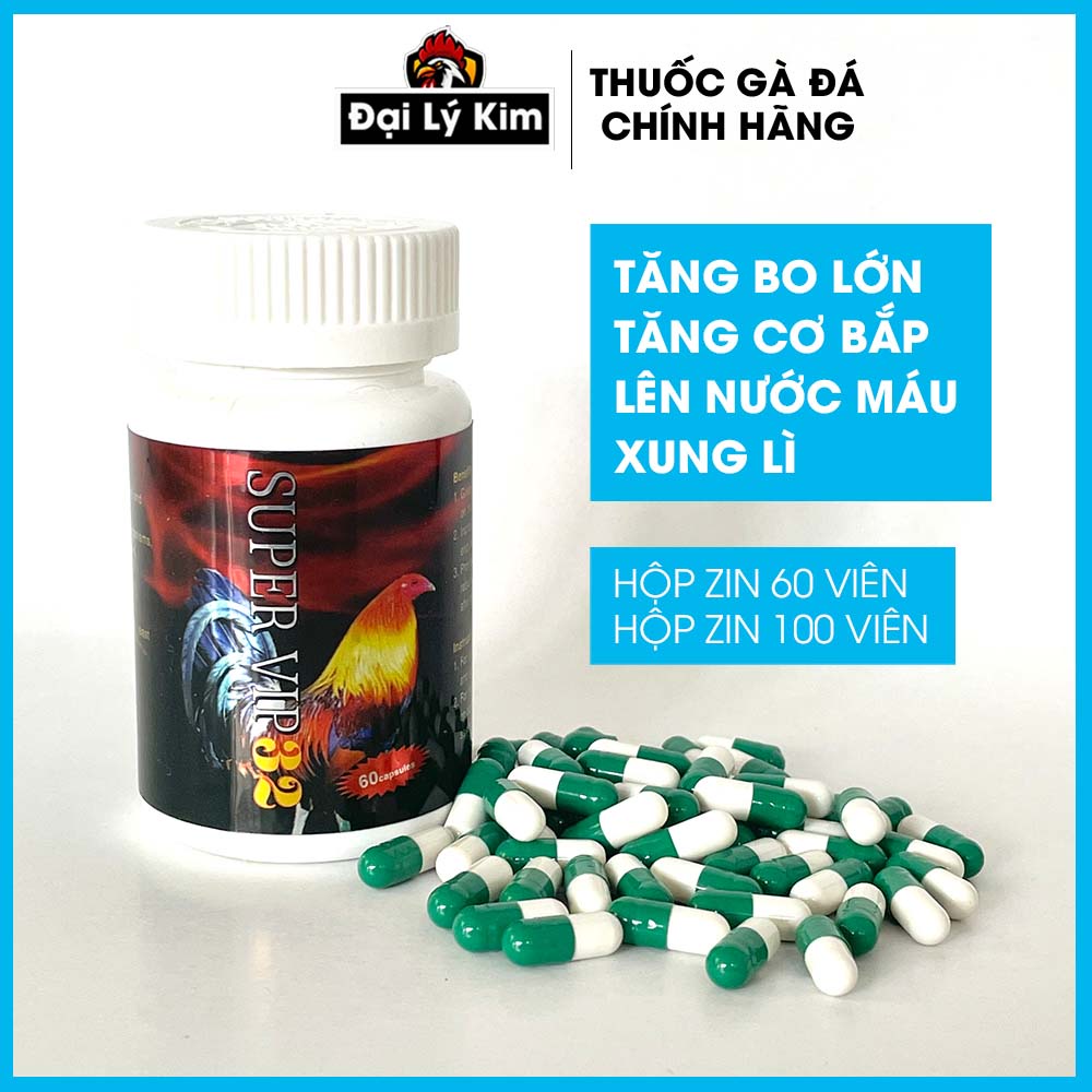 Dinh dưỡng nuôi gà đá tăng bo Vip32, hủ 100 viên, nhập khẩu Đài Loan chính hãng