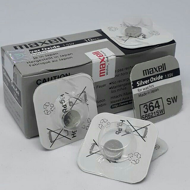 Combo 3 viên Pin Đồng hồ SR621SW SR621 364 Maxell Made in Japan (vỉ 1 viên)