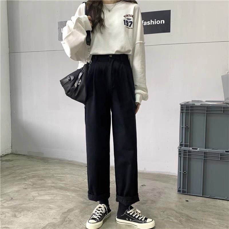 Quần Baggy Kaki Nữ Bigsize Lưng Thun Ống Suông Rộng 3 Màu Chất Đẹp Mềm Mịn Ms127