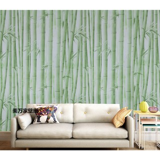 [Sale Sốc Xả Kho] Giấy Dán Tường Trúc Xanh 0.45*10m