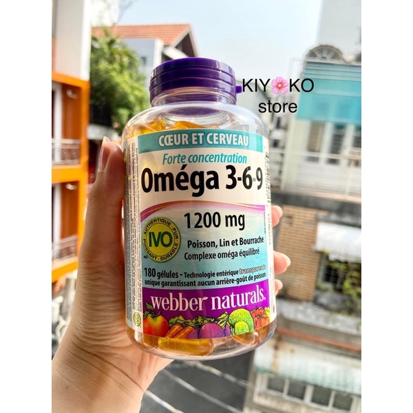 [Bill Canada] Viên uống Omega 369 Webber Naturals 1200mg 180 viên