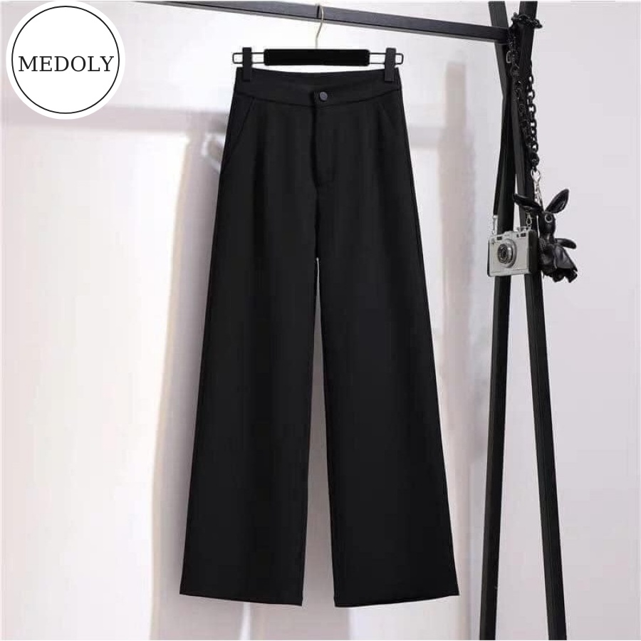 Quần ống suông rộng nữ , quần tây ống xuông nữ phong các Hàn Quốc