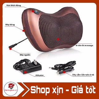 Gối Mát-Xa Hồng Ngoại 8 Bi - Thế Hệ 2017 Hàng Nhập Khẩu