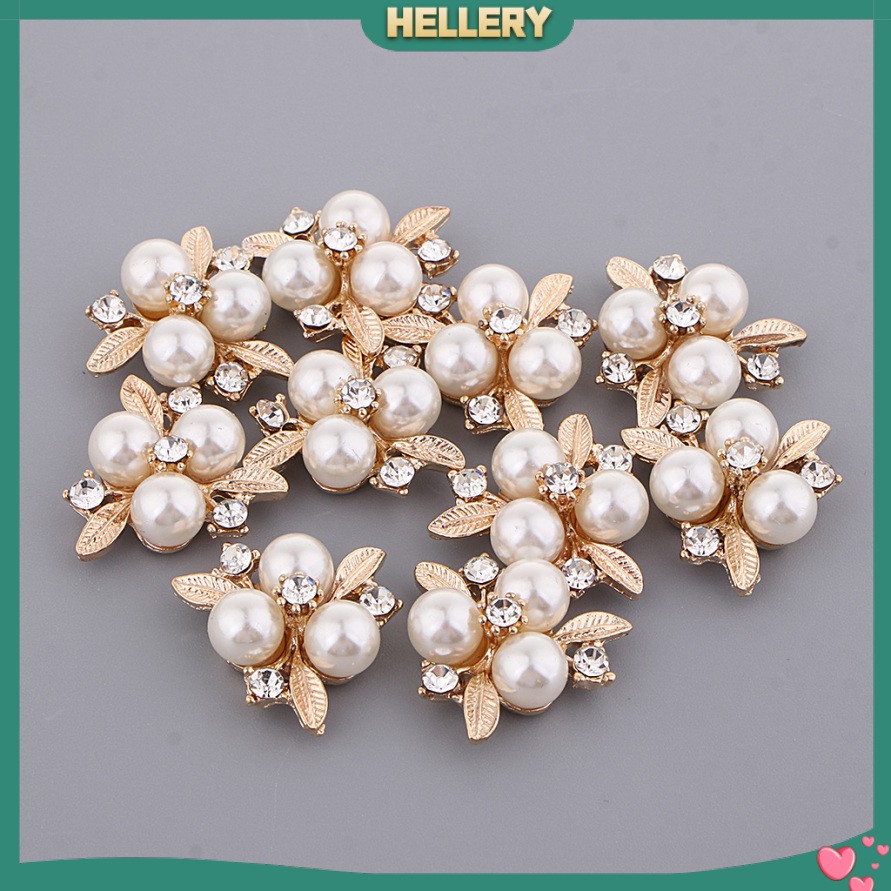 Set 10 Nút Đính Đá Trang Trí Điện Thoại Cho Cô Dâu