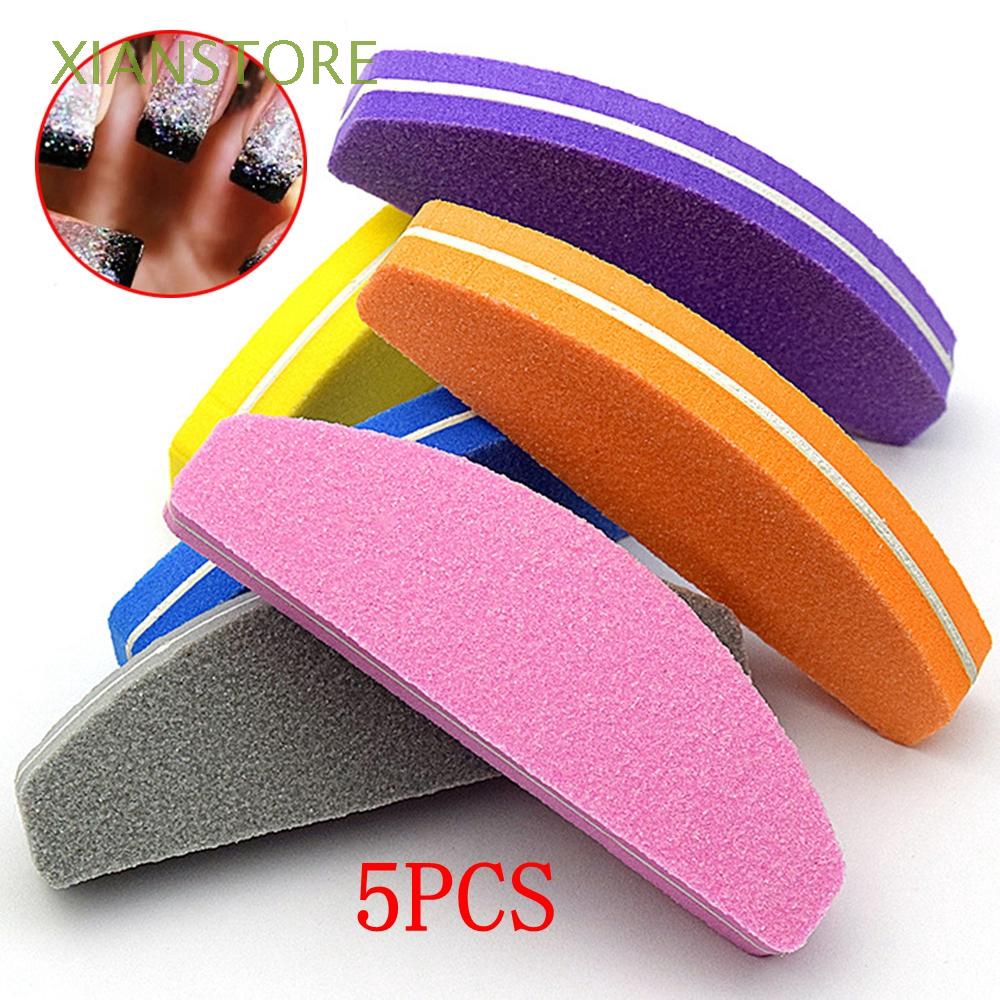 [Hàng mới về] Dũa móng tay thiết kế 2 mặt hình bán nguyệt chuyên dụng