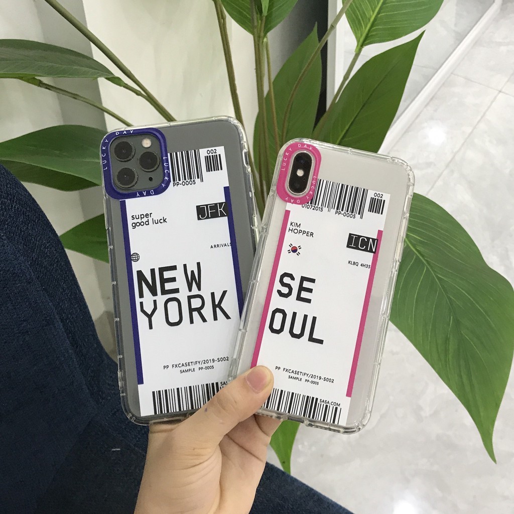 Ốp Lưng iPhone Trong Suốt Hình Vé Máy Bay Cute Chất Mềm Dẻo Iphone 6 6 plus 7 plus 8 8 plus x xs max 11 pro max