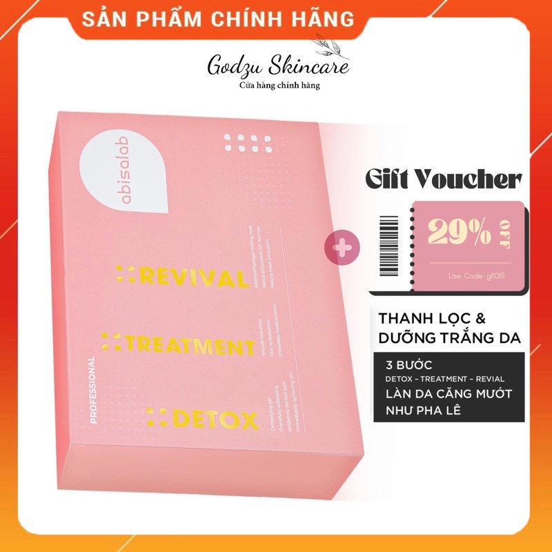 Peony Whitening Treatment 3 sheets - Set mặt nạ thanh lọc - trị liệu - tái tạo, dưỡng trắng, căng mọng da (Abisalab)