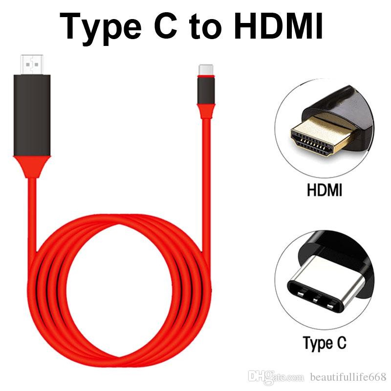 Cáp USB-C Type-C To HDTV HDMI Cable Adapter Cable 4K For Samsung Galaxy S8/S8+