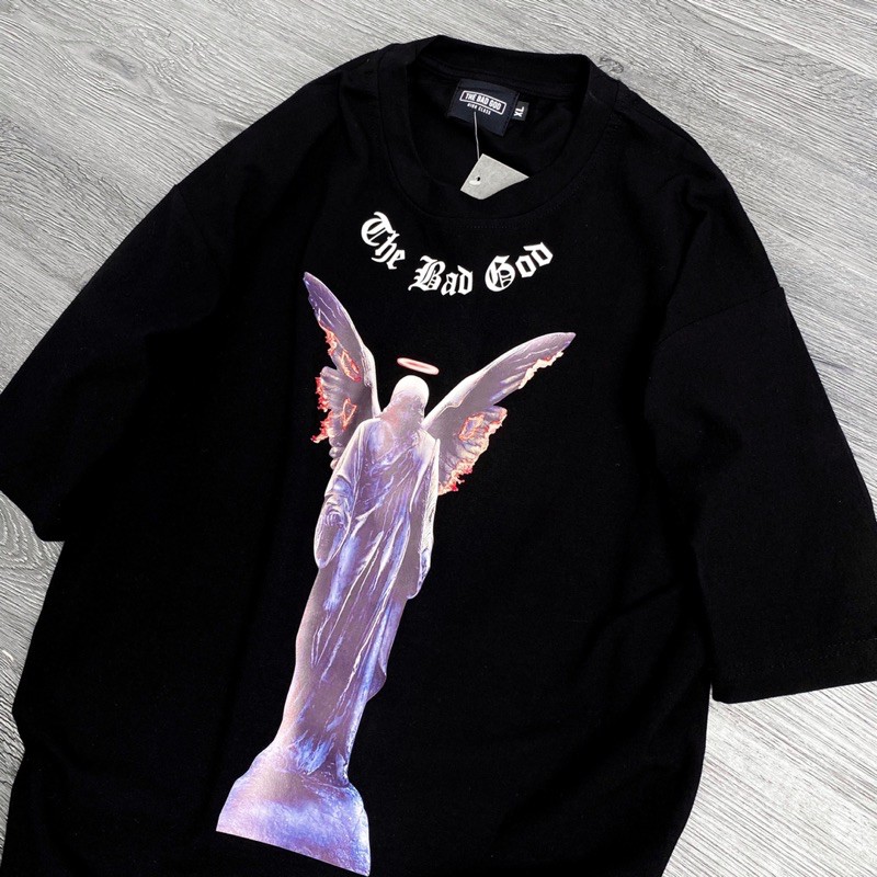 Áo thun cotton tay lỡ in hình Tượng Thần TBG đen, áo phông cộc tay basic nam nữ unisex, Msw Town | BigBuy360 - bigbuy360.vn