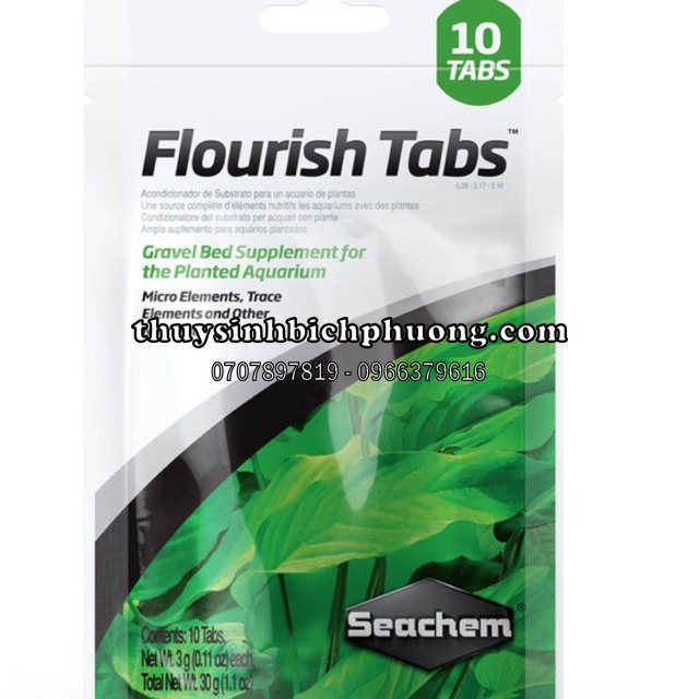 PHÂN NHÉT BỔ SUNG DINH DƯỠNG NỀN THUỶ SINH - FLOURISH TABS SEACHEM