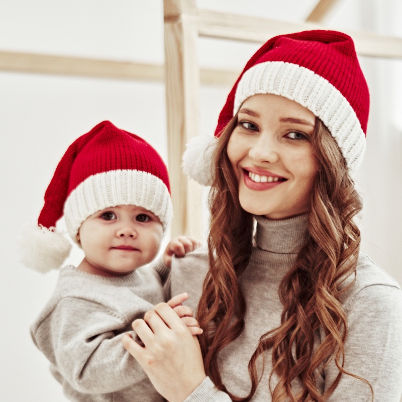 1 Mũ Ông Già Noel Hoạt Hình Giữ Ấm Mùa Đông Cho Người Lớn / Trẻ Em