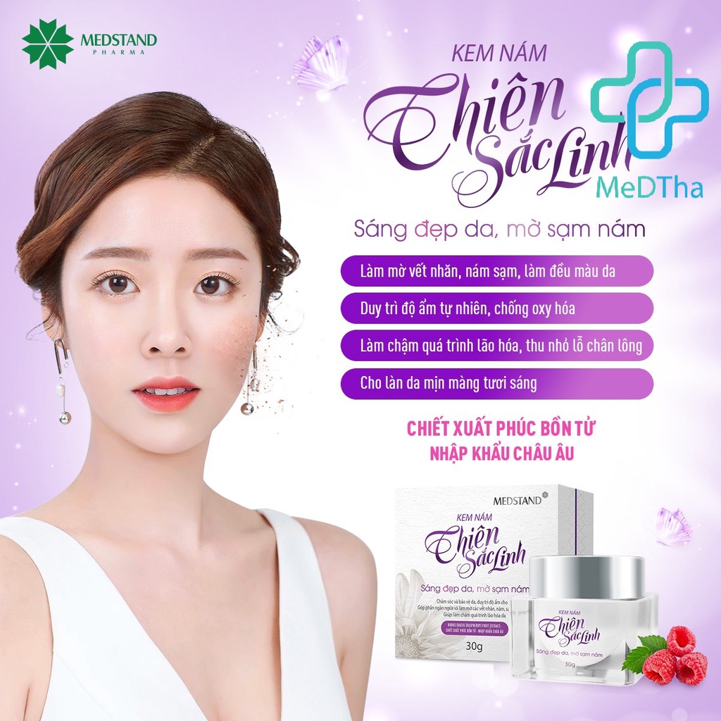 Kem nám Thiên Sắc Linh - Hỗ trợ làm sáng da, đẹp da, mờ sạm nám, tàn nhang, chống lão hóa MEDSTAND (Lọ 30g)