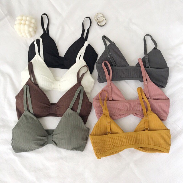 Áo bra - Áo bra cotton nơ mới siêu đẹp B308