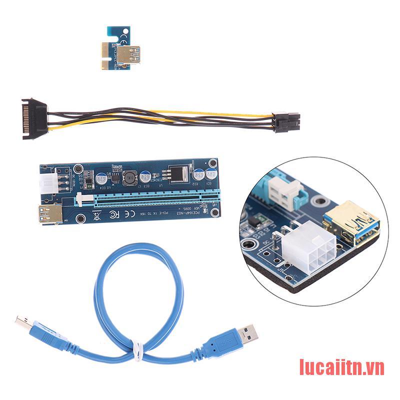 Card Mở Rộng Ver009S Usb 3.0 Pci-E Riser Express 1x Sang 16x Cho Btc Mini | BigBuy360 - bigbuy360.vn