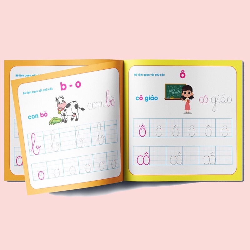 Sách - combo 4 Vở thông minh tự xoá cho bé tặng kèm 1 bút xoá được