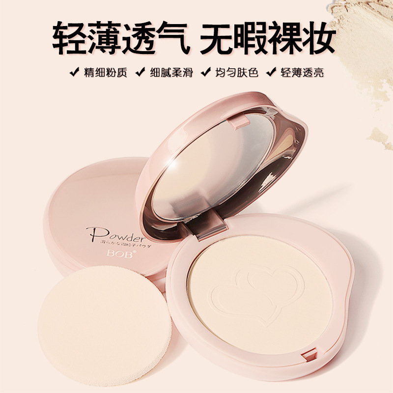 [Hàng mới về] Phấn bột dạng nén che khuyết điểm kềm dầu hình trái tim có gương | BigBuy360 - bigbuy360.vn