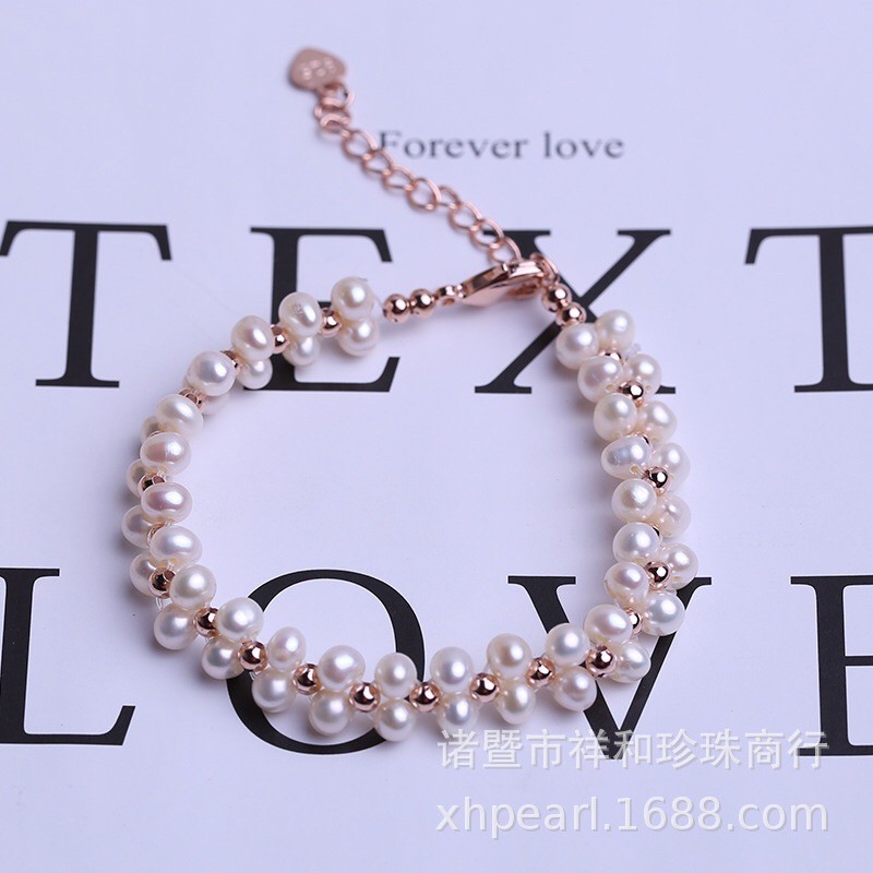 Vòng tay hạt đan mix bi titan