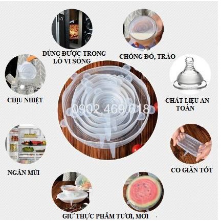 Nắp đậy thực phẩm silicon chịu nhiệt tốt giúp bảo quản thức ăn siêu bền