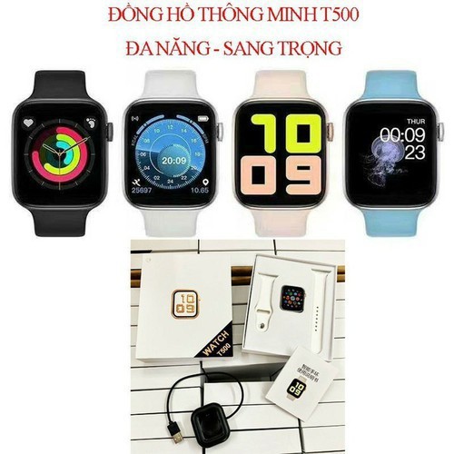 Đồng hồ thông minh Smartwatch T500 seri 5 thay dây được - Đồng hồ đeo tay đa năng kiểu dáng siêu sang