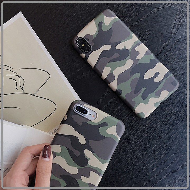 Ốp lưng Camo rằn ri lính cho các dòng máy iPhone Xs Max / X / Xs / 8 Plus / 7 Plus / 8 / 7 / 6 /6s