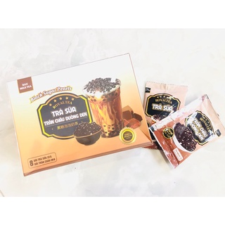 Set trà sữa trân châu đường đen