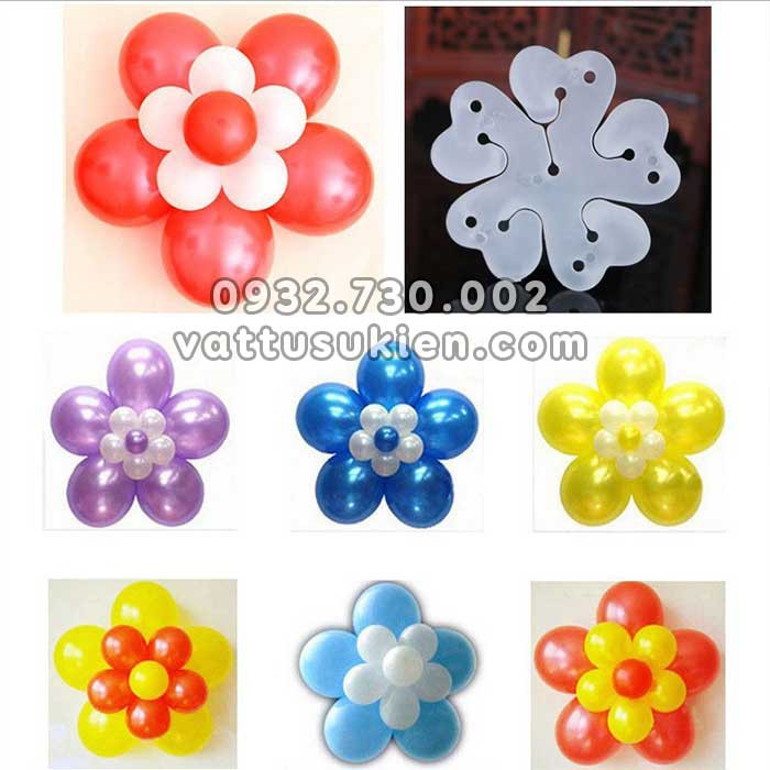 【Cực Rẻ】 Nhựa Kết Bóng Thành Hình Bông Hoa Nở 5 Cánh