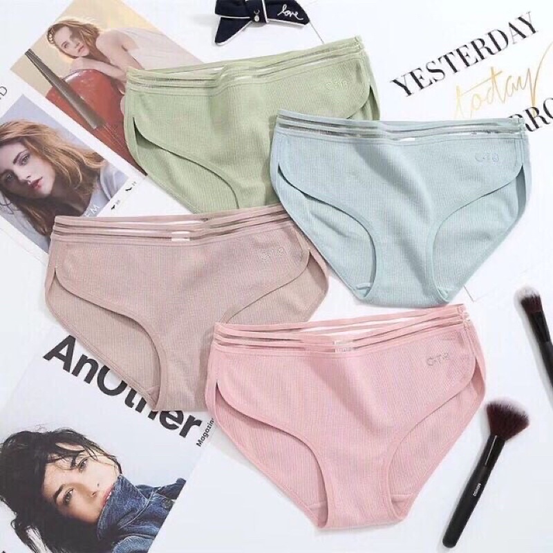 quần lót tăm tre viền ren 768 CÓ SIZE.