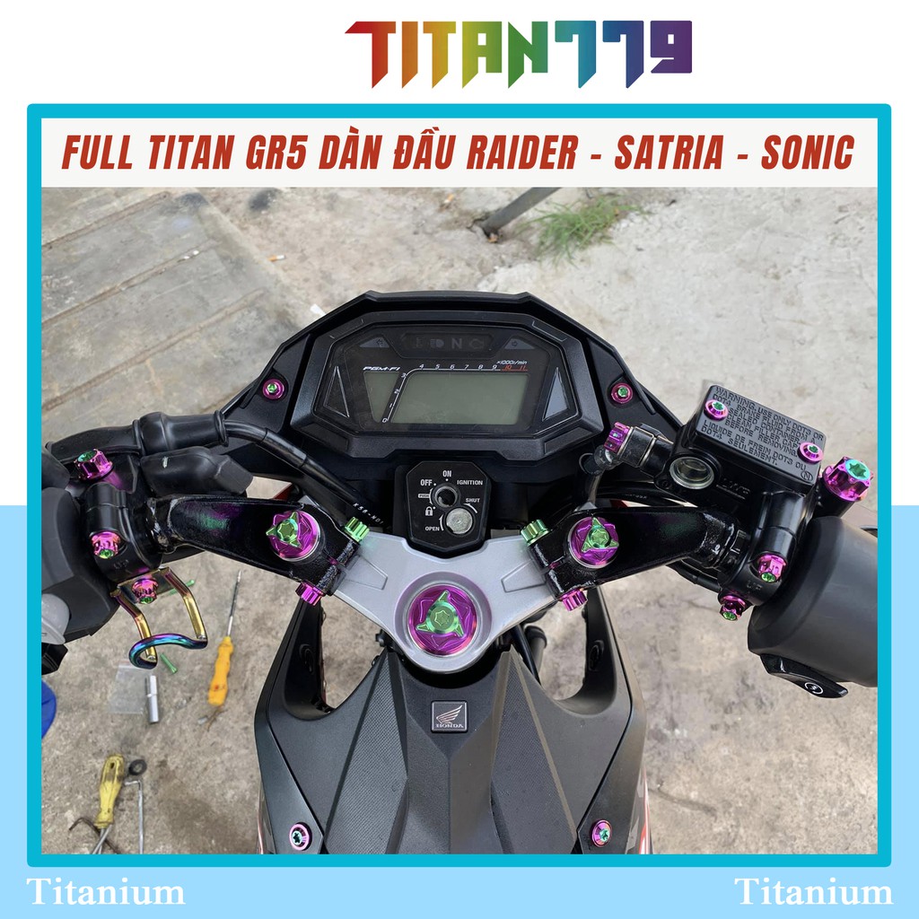 (66) Full Titan Gr5 XỊN dàn đầu SATRIA RAIDER 15 ốc, SONIC 19 ốc