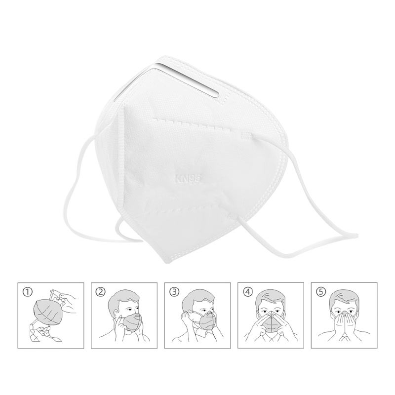 Khẩu trang y tế Hoco KN95, 4 lớp kháng khuẩn, ngăn cản các vi sinh vật và bụi bẩn trong không khí, hộp 10 cái