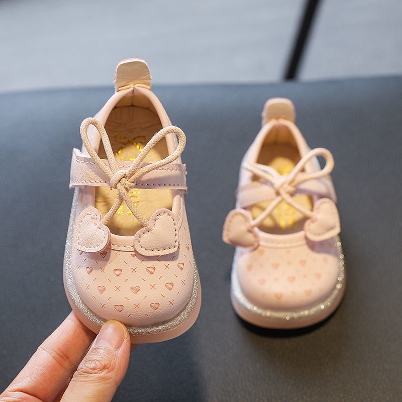 Giày Sandal Công Chúa Đế Mềm Bằng Da Dành Cho Bé Gái