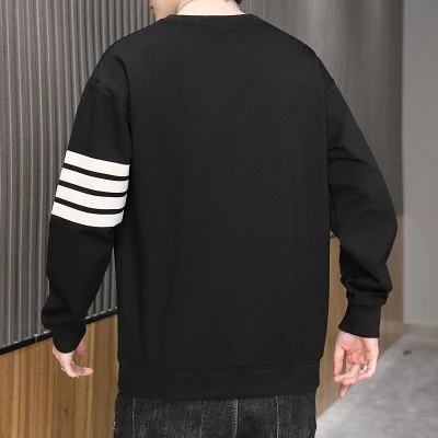 Áo Thun cotton Cổ Tròn Dài Tay Dáng Rộng In Hình Cá Tính Thời Trang Thu Đông Dành Cho Nam
