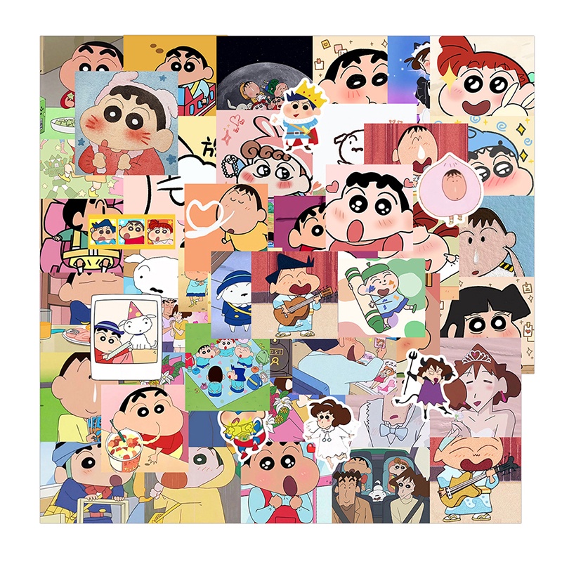 Set 50 Sticker Shin-Chan Dán Trang Trí Xe Đạp