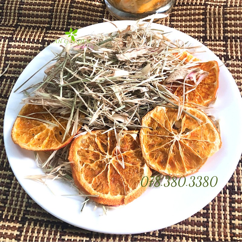 Detox cam sả- trà detox trái cây cam sả sấy lạnh giữ nguyên vẹn giá trị,giúp giảm cân an toàn,thanh lọc cơ thể (100gr)